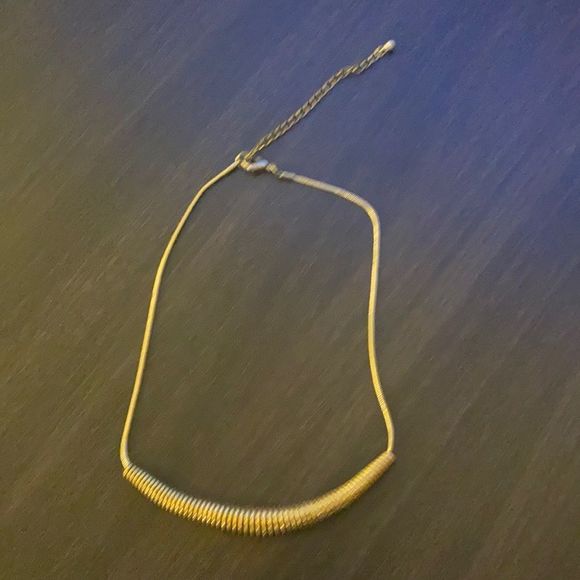 Jewelry Vintage Gold Coil Necklace Antique Estate Sale Excellent